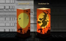 Halloween Witch Illusion Lamp, Paper Illusion Lamp