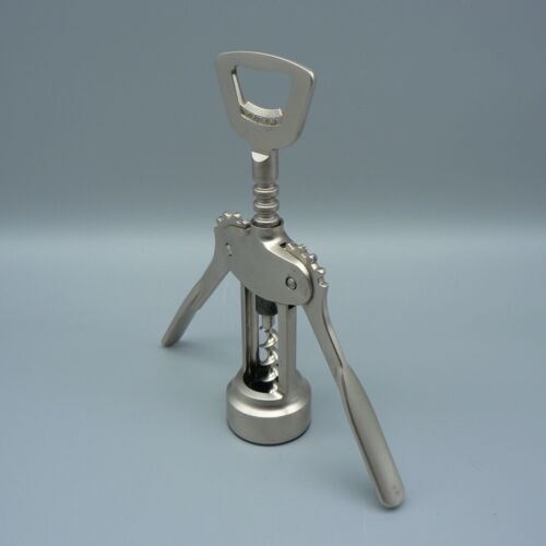 MONOPOL LONG LEVER CORKSCREW GERMANY PROFI BOTTLE OPENER BRUSH MATT STEEL 114885 - Picture 10 of 16