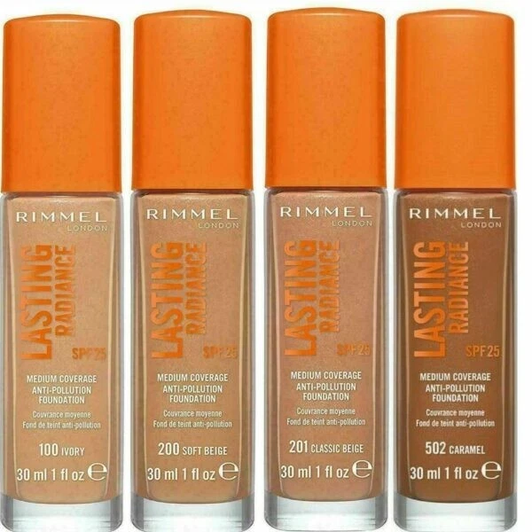 RIMMEL Lasting Radiance Foundation 30 ml LSF 25 - FARBTON WÄHLBAR - Neu - Kostenloser Versand