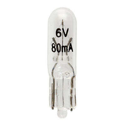 Glühlampe T5 6-7V 80mA 0,5W W2x4,6d 5x20 Glühbirne Lampe Birne 6-7 Volt 6V 7V