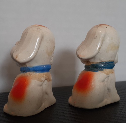 Vintage Mother Dog and Puppy Salt and Pepper Shakers Japan - Picture 3 of 5