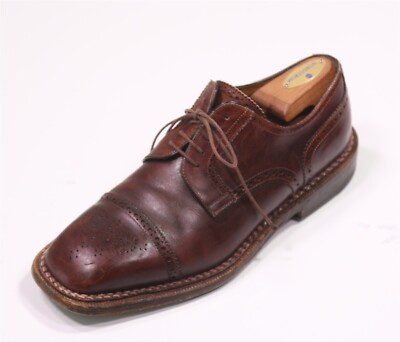 Santoni Brown Leather Oxfords Men’s Dress Shoes - 8.5 Santoni - Easy On Brown Leather Dress Shoe | Mitchell Stores main image 4