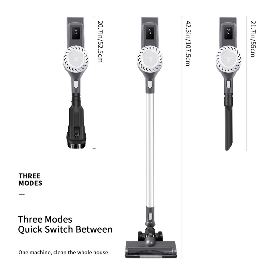 Cordless Stick Vacuum Cleaner 3000W Rechargeable Stick Handheld Carpet