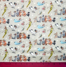 Peter Pan Fabric - HALF YARD - 100% Cotton - Quilting Wendy Lost Boys Disney