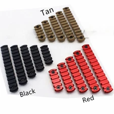 Black/Tan/Red Aluminum 5 7 9 11 13 Slot Picatinny Rail Section Fit M-Lock