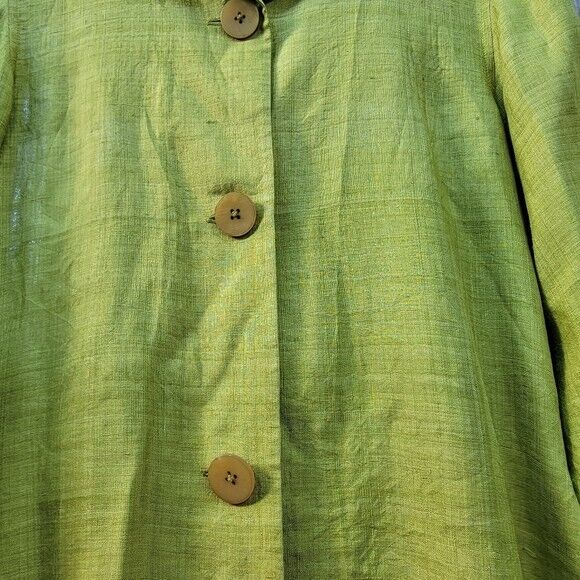 y2k Ann Max 100% Silk Lagenlook Button Down Tunic… - image 2