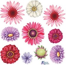 Violette Stickers Pink Purple Gerber Daisy Flowers Crafts Planner Supply