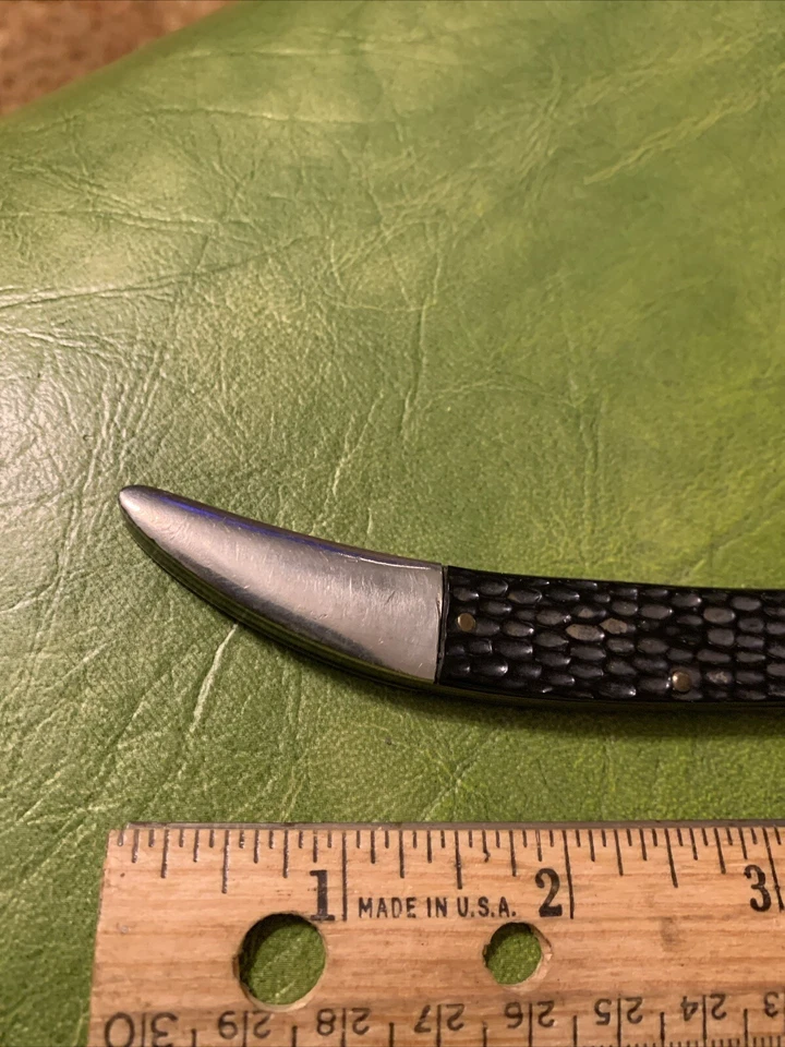 Antique WINCHESTER Toothpick Pocket Knife 1919-42 Jigged Bone Black Nice Knife-2 - Image 2 of 4