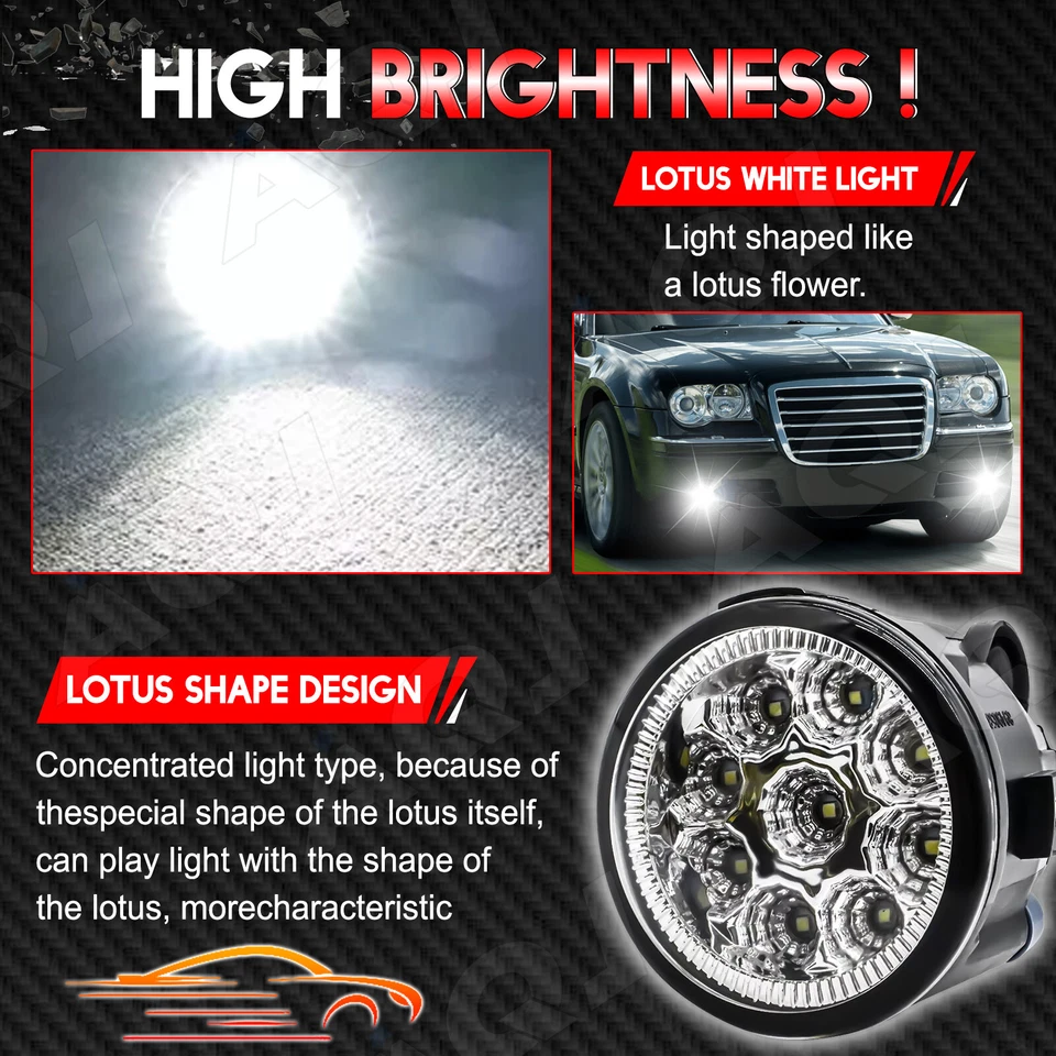 Par de luces antiniebla parachoques delantero izquierdo y derecho LED PARA INFINITI QX70 2014-2016 Foto 2 de 4