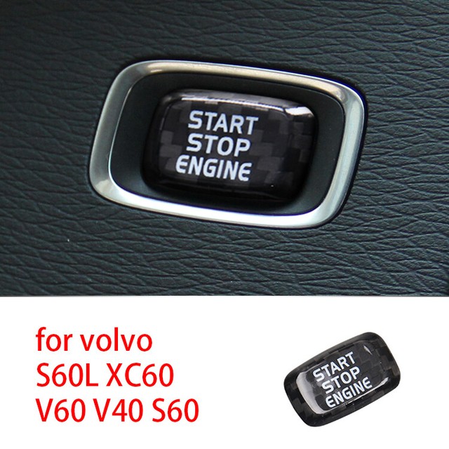 carbon fiber start stop engine cover trim For Volvo XC60 V60 V40 S60