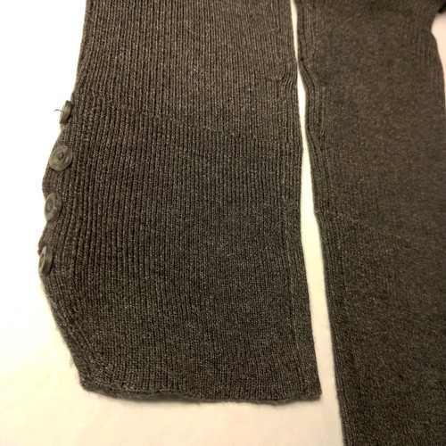 Zara Leggings Youth Girls Size 11-12 Gray Ribbed Knit Button Cuff Comfort Read - Picture 7 of 13