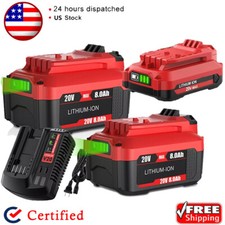 Battery / Charger For Craftsman V20 20 Volt MAX Lithium CMCB204 CMCB202 CMCB201