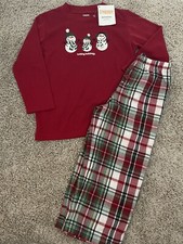 NWT GYMBOREE 2pc CHRISTMAS HOLIDAY Pajamas SNOWMAN Shirt/Pants Sz XS 3-4 