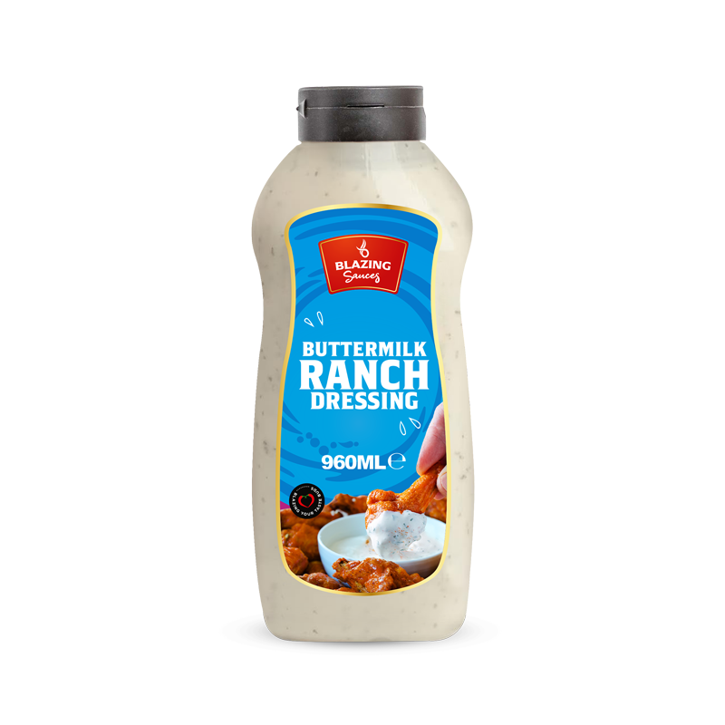 BLAZING BUTTERMILK RANCH Dressing / Sauce - 960ml - ideal for hot wings & salads
