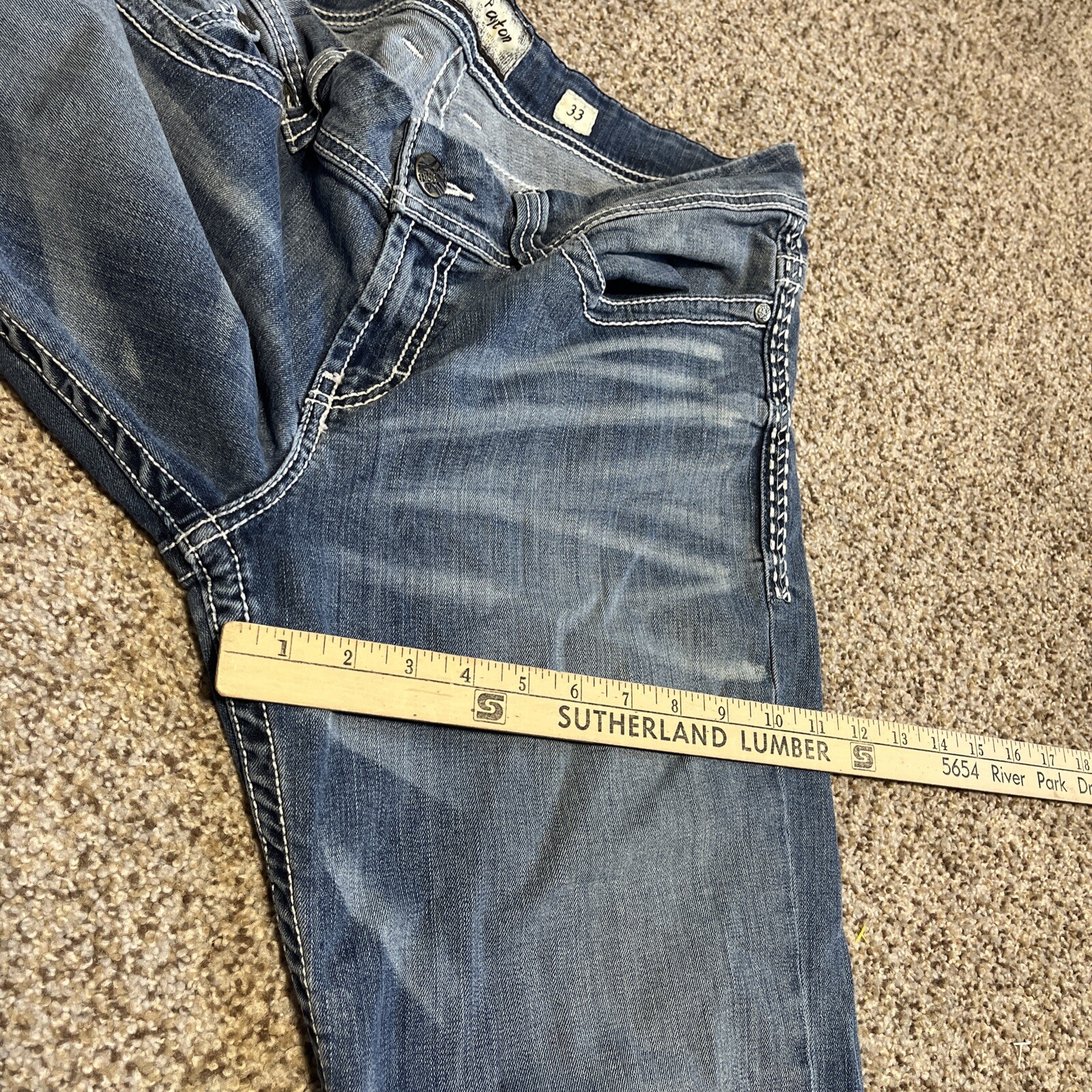 BKE Payton Crop Denim jeans 33 (36x 23.5) Womens - View 11