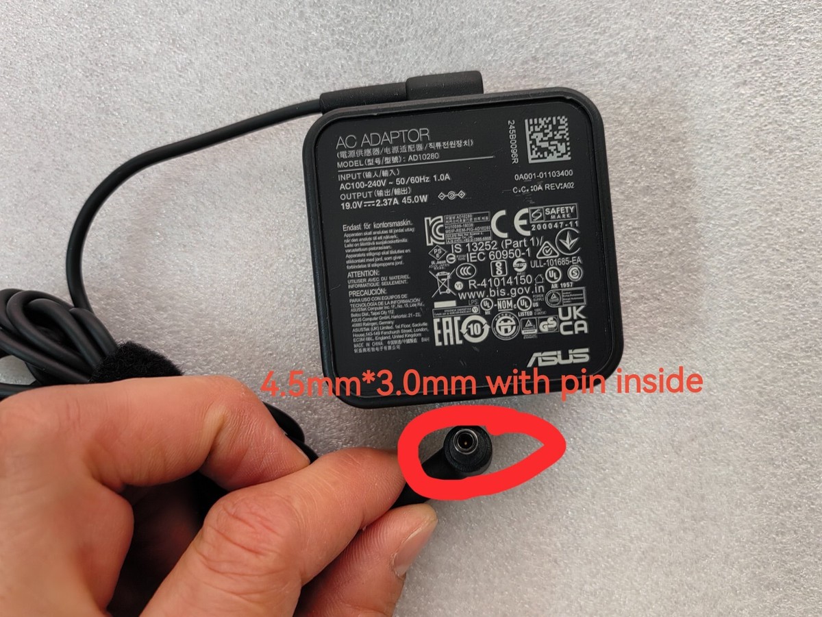 asuページ Genuine 19V 2.37A AD10280 0A001-01103400 For Asus 45W 4.5mm*3.0mm
