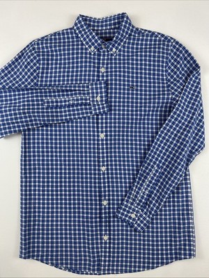 Vineyard Vines The Whale Shirt Button Down 100% Cotton Plaid Men s XL