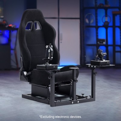 Dardoo Flugsimulator Cockpit mit Schwarzem Sitz Passend für Logitech X52 X56