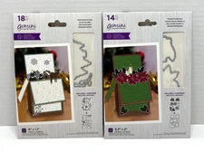 GEMINI Pop Up Box Die Base + Poinsettia Delights & Christmas Cottage--NEW