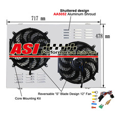Radiator Shroudfan Kit For 1973-1987 Chevy Ck C10 C20 C30 K10 K20 K30 Pickup Radiator Shroudfan Kit For 1973-1987 Chevy Ck C10 C20 C30 K10 K20 K30 Pickup