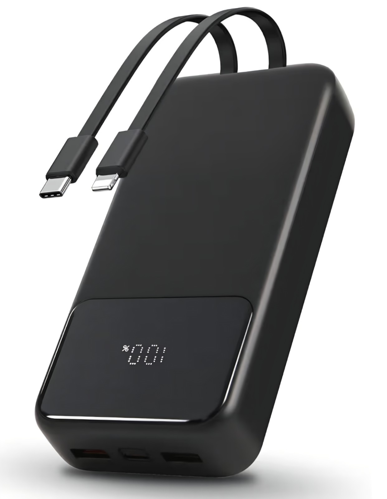 Portable Charger 20000mAh 22.5W Power Bank Built In Cables Fast Charging Travel