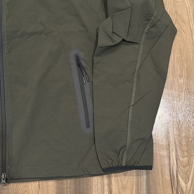 Nike Tech Windbreaker Woven Jacket Sz Small Tall Sequoia Olive