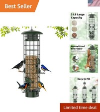 Elegant Squirrel Proof Bird Feeder with 3LB Capacity - Nature  s Dining Spot