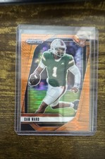 2025 Panini Prizm Draft Picks - Cam Ward #57 Orange Pulsar Prizm /75 (RC)