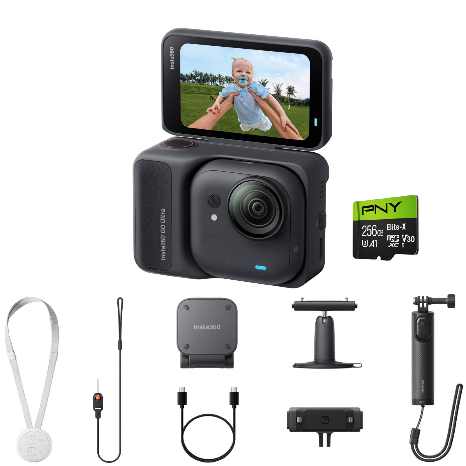 New Insta360 Go Ultra Creator Bundle Compact 4K Action Camera Free S&H