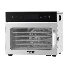 VEVOR Food Dehydrator Machine, 6 Stainless Steel Trays, 400W Electric Food Dryer