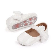 Infant Baby Girls Mary Jane Dress Shoes Bowknot Princess Flats Toddler Non Sl...