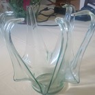 Vintage Mid Century Pulled Art Glass Centerpiece Vase — photo 1