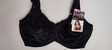 Lilyette By Bali Shaping Minimizer Comfort Lace Underwire Bra 36D Black 0428 NWT