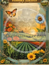 Farmer's Almanac #2 | A4 Rice Paper | Paper for Decoupage | Decoupage Central