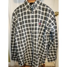 Men's Vintage Ralph Lauren Golf Button Up Shirt Size M With Polo Crest