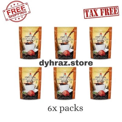6 Packs DXN Lingzhi Black Coffee Ganoderma Reishi Instant Classic Cafe