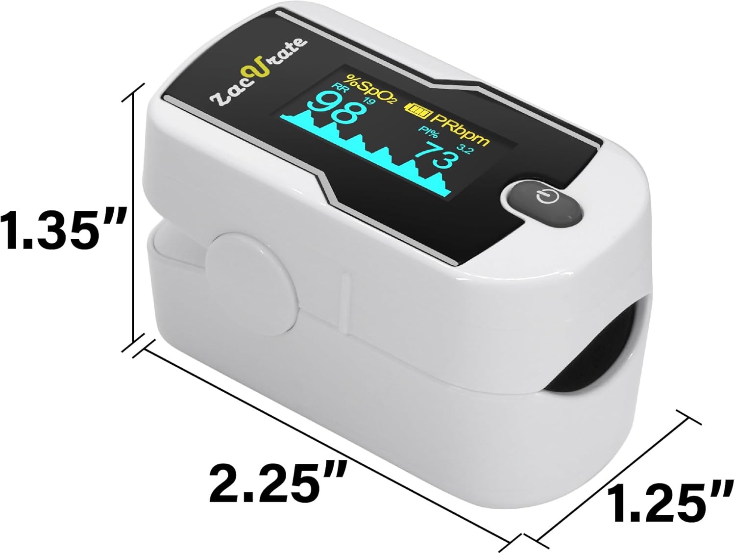 Zacurate 500E-B Wireless Bluetooth Fingertip Blood Pulse Oximeter Monitor with F