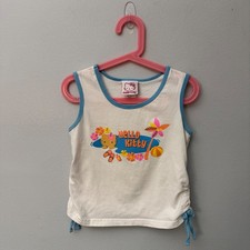 Vintage Kids y2k Hello Kitty Tropical Beach T...