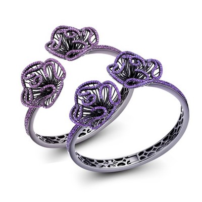 Fei Liu 925 Sterling Silver Colour Cascade Bangle