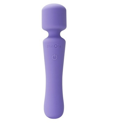 purple vibrator wand plusOne Rechargeable and Waterproof Wand Vibrator, Purple