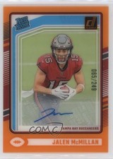 2024 Panini Clearly Donruss Rated Rookie Orange 65/249 Jalen McMillan Auto 19fe