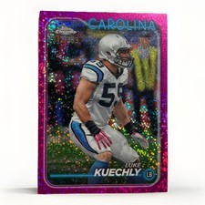 2024 Topps Chrome #13 Luke Kuechly Magenta Speckle Refractor #/399 Panthers