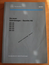 Workshop Manual Mercedes G 463 - 200230300 Ge -- 250 Gd - 300 Gd - 1991