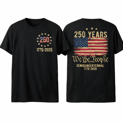 #ad #ad 250 Years Of Independence America 250th Years Anniversary Front amp; Back T Shirt $31.99