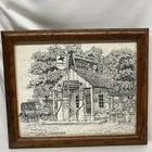Vintage Mobil gas station Route 66 E. Stratford Missouri Daugherty Glass/Framed