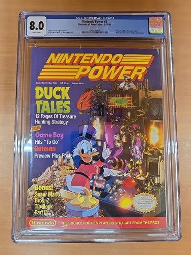 Nintendo Power Magazine #8 CGC 8.0 1st Disney Cover Duck Tales Complete