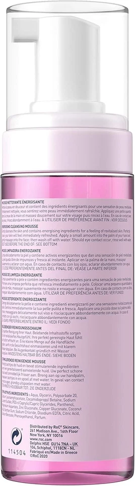 RoC - Energising Cleansing Mousse - Daily Revitalizing Cleanser for All Skin Ty - Image 2 of 2