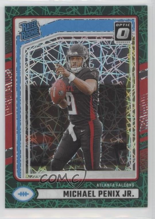 2024 Donruss Optic Preview Green Velocity Prizm Michael Penix Jr Rookie RC 1eh5