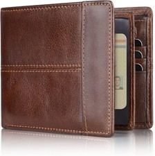 Cartera De Cuero Para Hombre Billetera Carteras Corta Cartera De Moda Clasico US