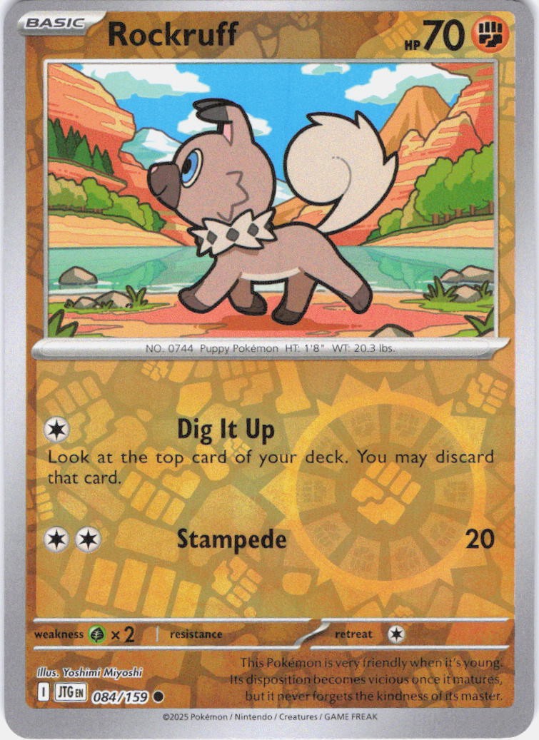 Rockruff Journey Together 084/159 Reverse Holo Pokemon TCG NM